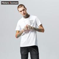 美特斯邦威短袖T恤男士夏装潮流印花上衣706001