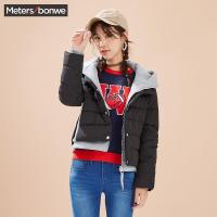 美特斯邦威羽绒服女冬装短款保暖宽松夹克外套学生603172
