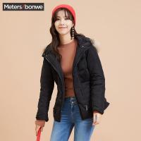 美特斯邦威羽绒服女秋冬装短款保暖修身纯色户外休闲外套韩版潮603024