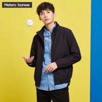 美特斯邦威飞行员夹克男装2018春季新款休闲立领外套学生商场款734186
