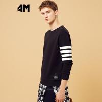 美特斯邦威旗下4M卫衣男士冬装基本休闲套头卫衣