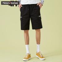美特斯邦威旗下4M梭织短男2018夏季新款工装运动跑步韩版百搭裤611317