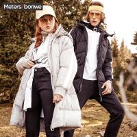 美特斯邦威男装男女同款情侣chic羽绒服中长款冬装保暖外套赵磊661015