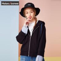 美特斯邦威oversize卫衣外套女ulzzang2018春新品可爱原宿开衫603526