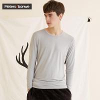 美特斯邦威保暖内衣轻薄款男士女士秋衣长袖家居服打底衫商场