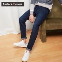美特斯邦威牛仔裤男秋季男装潮流男士裤子微弹青少年修身休闲长裤756410