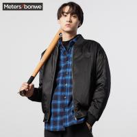 美特斯邦威羽绒服男2018冬季新款时尚潮流保暖休闲男棒球领羽绒