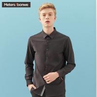 美特斯邦威衬衫男长袖2019春季新款男士潮流韩版青年休闲衬衣男