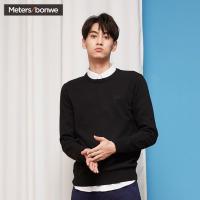美特斯邦威套头毛衣男秋冬季简约舒适多色长袖毛线针织衫