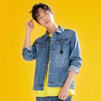 美特斯邦威夹克男春装时尚休闲简单夹克外套734139