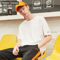 美特斯邦威短袖T恤男宽松2019夏季新款休闲帅气潮流港风印花T恤潮
