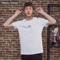 美特斯邦威短袖T恤男青少年2019夏季时尚休闲趣味卡通印花
