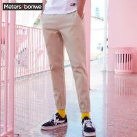 美特斯邦威休闲裤男士夏装韩版简约宽松抽绳束脚运动裤