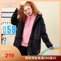 美特斯邦威棉服女冬装韩版chic时尚上衣百搭派克中长款外套学生潮