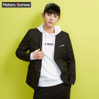 美特斯邦威西装男士夏装时尚简洁商务休闲西服都市男装韩版青年