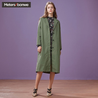 美特斯邦威风衣女韩版秋装中长款外套港味宽松文艺大衣潮