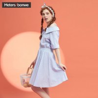 美特斯邦威ins连衣裙女吊带一字领裙子温柔夏装新款商场款
