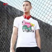 赛琪官方短袖t恤男宽松2019夏季百搭圆领体恤跑步运动休闲上衣男119351