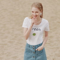 圆领水果简约恤衫