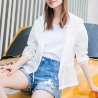 德玛纳防晒衣女2017夏季新款透气短款户外防晒服沙滩服宽松薄外套