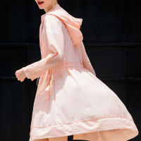 轻熟风收腰裙摆式优雅防晒衣防晒外套中长外套度假外套