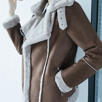 帅气仿麂皮绒复合加厚短外套