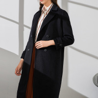 廓形双排扣毛呢外套