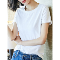 基础款合体针织衫短袖舒适百搭T恤简约潮流恤衫