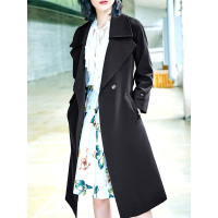 韩版时尚外套通勤系带大衣