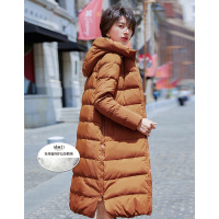 德玛纳侧边可节羽绒服女中长款2018冬季新款保暖连帽鹅绒外套