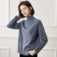 德玛纳韩版高领宽松毛衣女2018秋冬季新款宽松显瘦打底针织线衫女