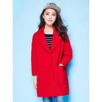 拉夏贝尔Puella普埃拉2018春装新款时尚中长款长袖翻领风衣外套女20007438