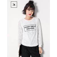 拉夏贝尔2018秋装新款针织内搭本白70006243