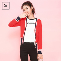 拉夏贝尔7Modifier秋毛织外套大红