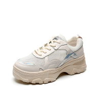 阿么厚底系带平底网面透气女鞋休闲运动鞋韩版潮舒适百搭老爹鞋女