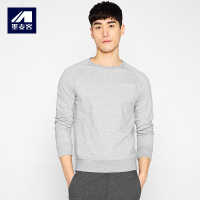 墨麦客男装2017春季新品男士纯色圆领卫衣2513