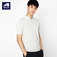 墨麦客男装2017夏季新品男士小立领纯色短袖针织T恤7666