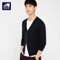 墨麦客男装 春季新品男士针织衫男韩版休闲开衫V领外套潮
