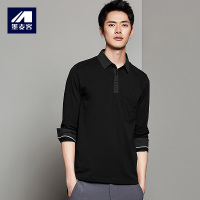 墨麦客男装2018春季新品翻领长袖T恤男士休闲polo衫打底衫潮
