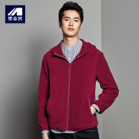 M-MAICCO 墨麦客男装秋冬季新款男士摇粒绒外套休闲连帽夹克男潮流 8612
