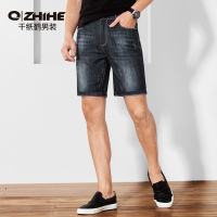 千纸鹤8208男装牛仔裤男宽松 新款时尚大方简欧男士牛仔五分短裤8208