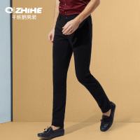 千纸鹤男装 秋季商务针织弹力减压修身休闲裤韩版长裤男8917