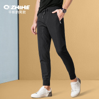 千纸鹤男士九分裤子夏季薄款束脚运动裤宽松哈伦松紧带小脚裤8179