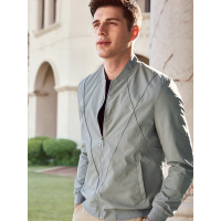 千纸鹤男装2019春季新款青年韩版潮流修身立领休闲飞行夹克外套30113