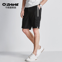 千纸鹤男装工装五分裤2019夏季新款黑色潮流休闲运动短裤男90200