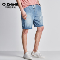 千纸鹤男装5分牛仔裤男2019夏季新款潮流休闲宽松五分裤短裤90195