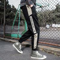 千纸鹤休闲秋季男裤子撞色边线简约运动男士束脚休闲裤90563