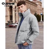 千纸鹤男士短款面包羽绒服2019冬季青年时尚休闲立领外套男60261