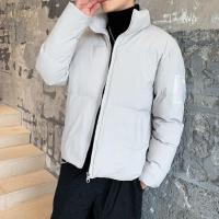 千纸鹤男装外套男冬季新款纯色加厚保暖棉服防风男士棉衣65138