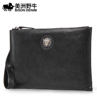 美洲野牛男士信封包男真皮手包手拿包牛皮软皮手抓包大容量夹包男手包